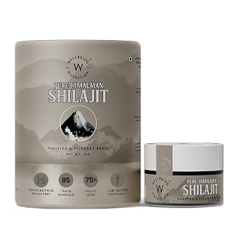 Wellbeing Nutrition Himalayan Shilajit Original Resin 10g for Men & Women with 75% Fulvic Acid & 85 Trace Minerals | 100% Ayurvedic | For Energy, Stamina, Muscle Growth Strength & Performance