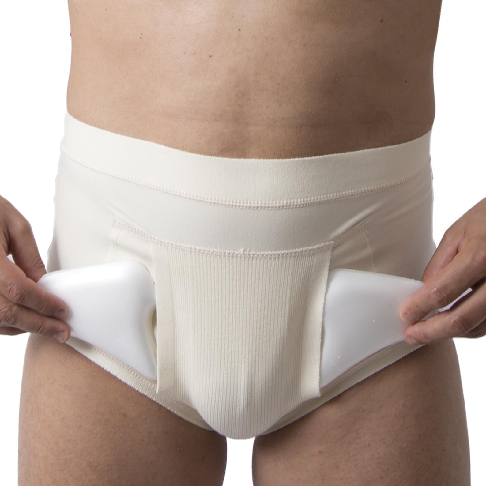 Beman 651 - Slip Erniario Inguinale Uomo Contenitivo a Compressione Media Rinforzo Interno in Cotone Predisposizione Pelota per Contenimento Ernia Inguinale