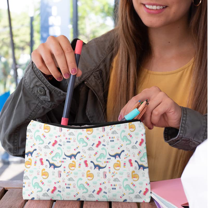 Image of TheYaYaCafe Cosmetic Bag, Makeup Pouch for Women Multifunctional Travel Kit Storage Toiletry Bag Dino