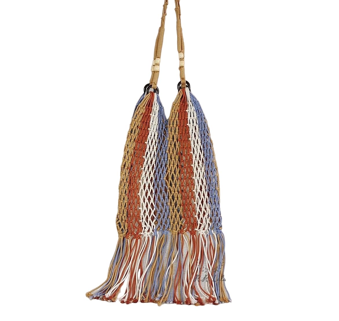 R.R.LALA Macrame Shoulder Bag for Woman, Cotton Handmade Bag Fringed Macrame Cotton Handbag Cotton Color: Multicolor (B0CCYN5D6R) Amazon Price History, Amazon Price Tracker