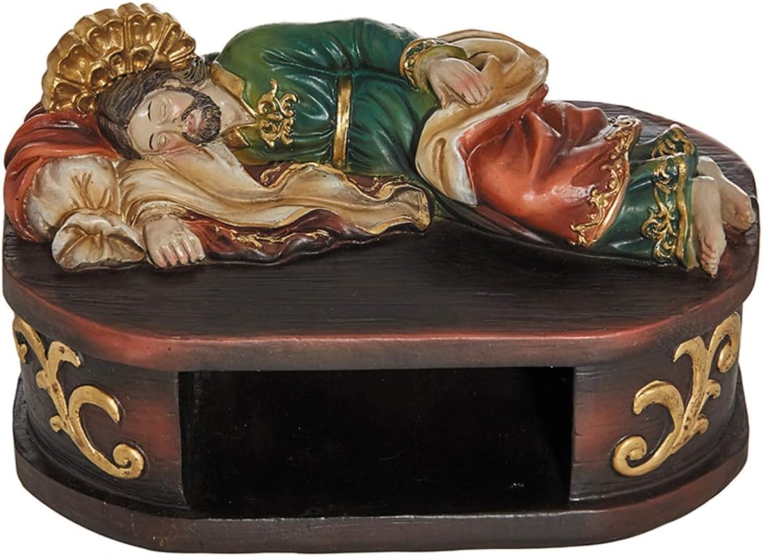 Sleeping Saint Joseph with Shelf Base Statue, 6 Inch