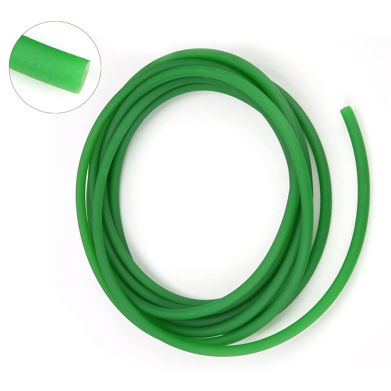 Ejoyous Correa Redonda de Poliuretano PU Verde 8mm x 5m para Transmisión