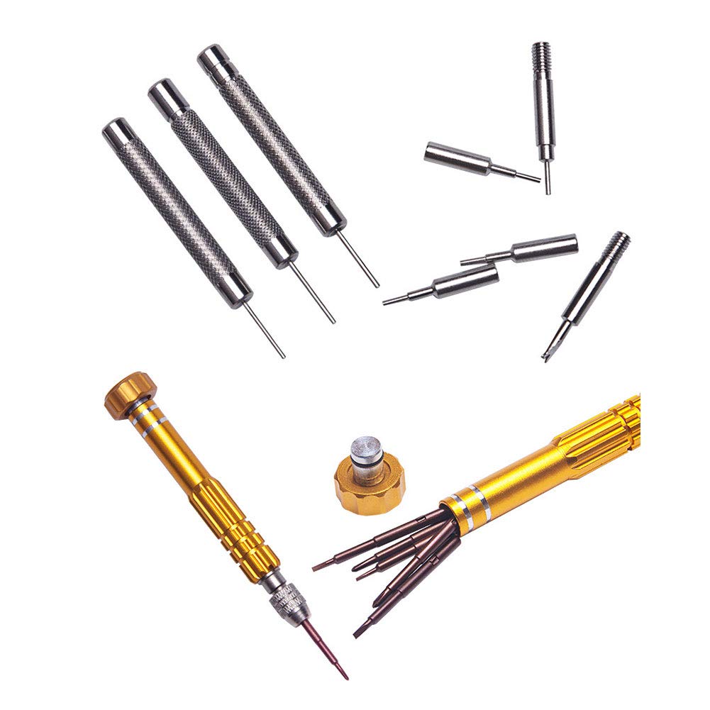 149-piezas Kit de Reparación de Relojes para Reparar Relojes Reemplazar Baterías, Kit de Relojero Cambio de Correa de Reloj Apertura de Caja de Reloj