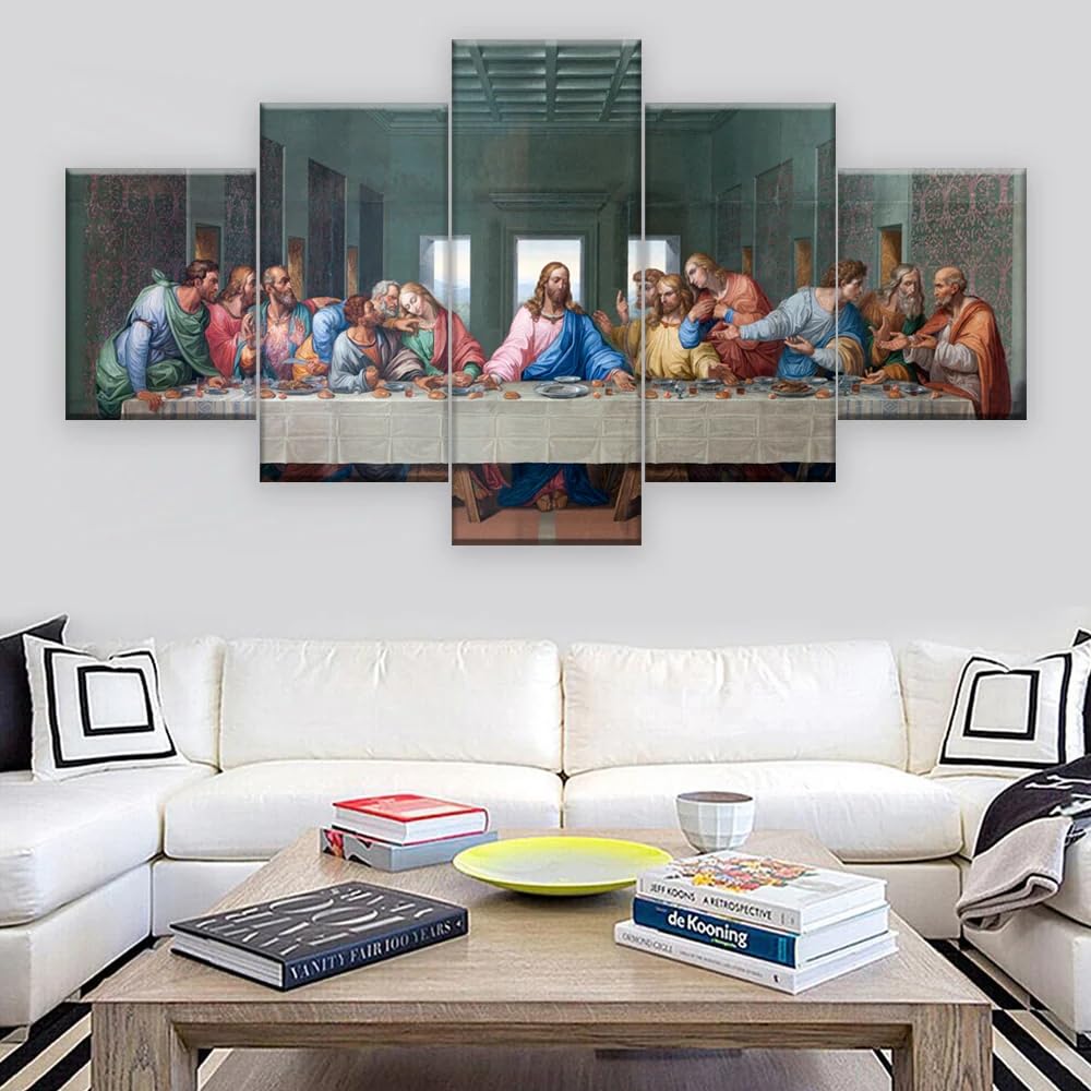 La Dernière Cène Déco Murale Salon : Le Cadeau Chrétien Idéal avec Cadre