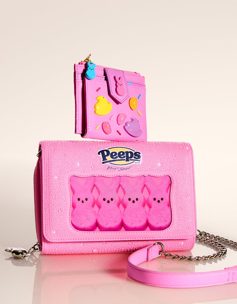 Betsey Johnson Women's x Peeps Bifold Wallet, Pink Multi, One Size