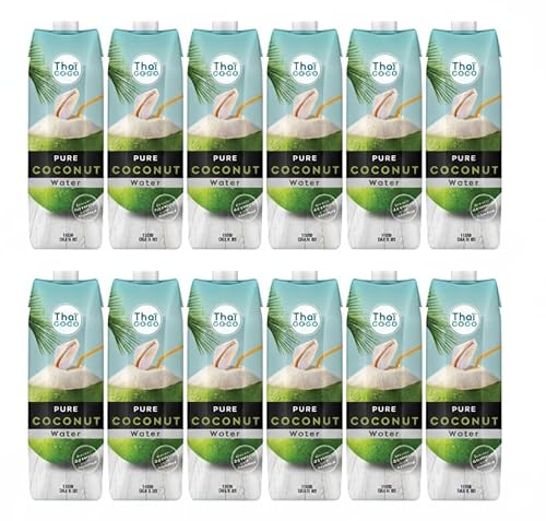 Thai Coco タイココ 100%ココナッツウォーター 1L×12本 完全無添加 保存料・着色料0 カロリーオフ