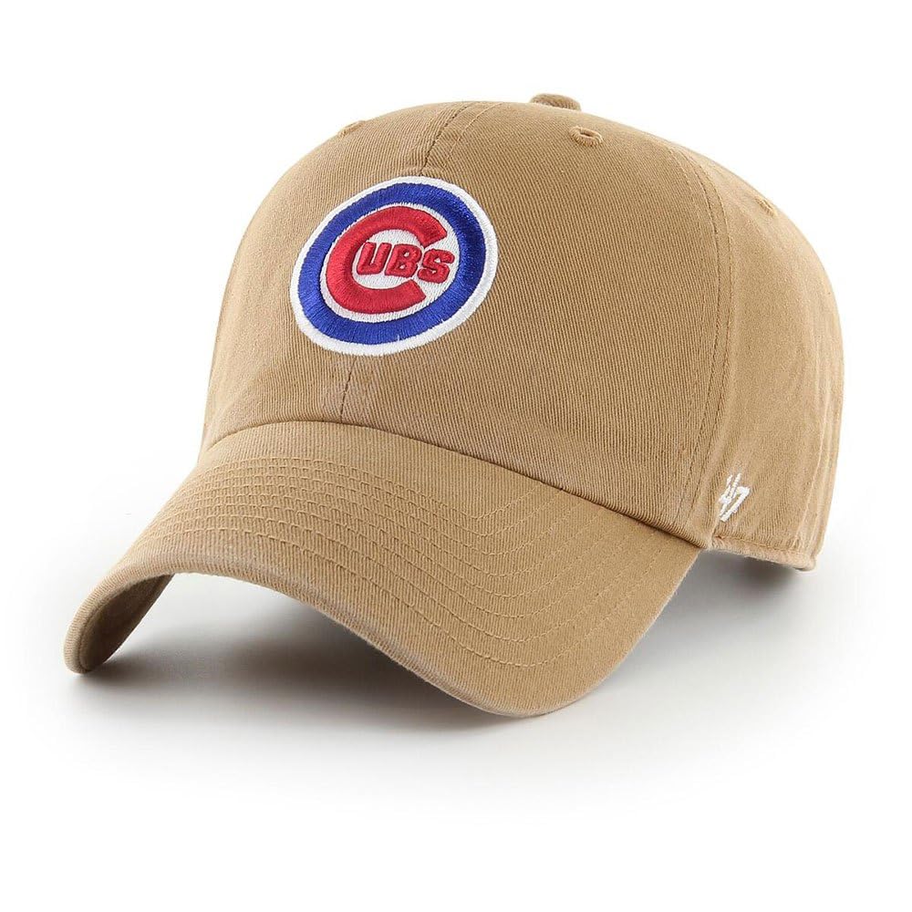 '47 Brand Strapback Cap - CLEAN UP Chicago Cubs camel beige, One Size