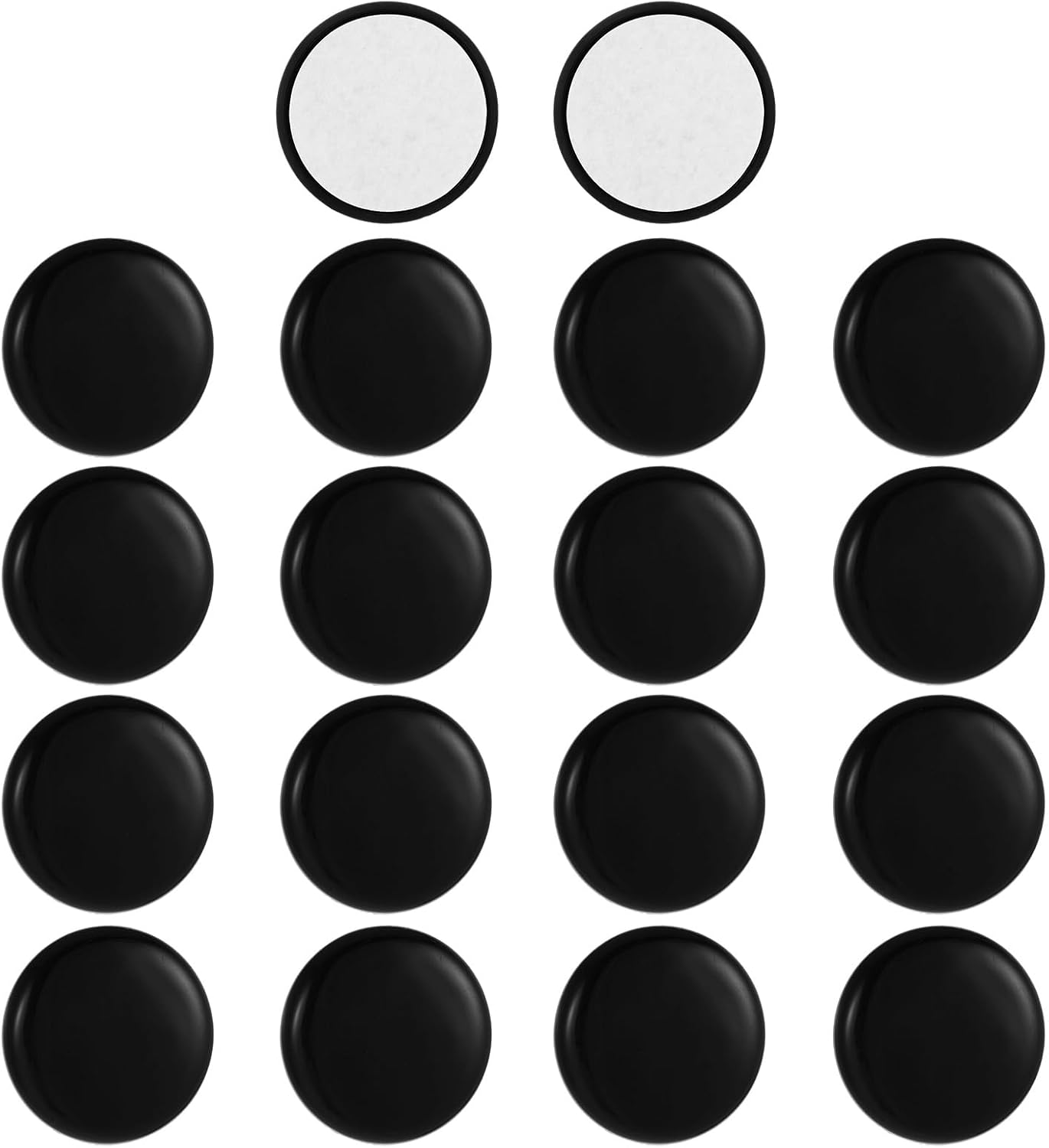 18Pcs Furniture Slider, 5cm/2Inch Chair Sliders for Carpet, Self Adhesive Moving Men Furniture Slider for Easy Moving on Carpet and Hardwood Floors (Black)