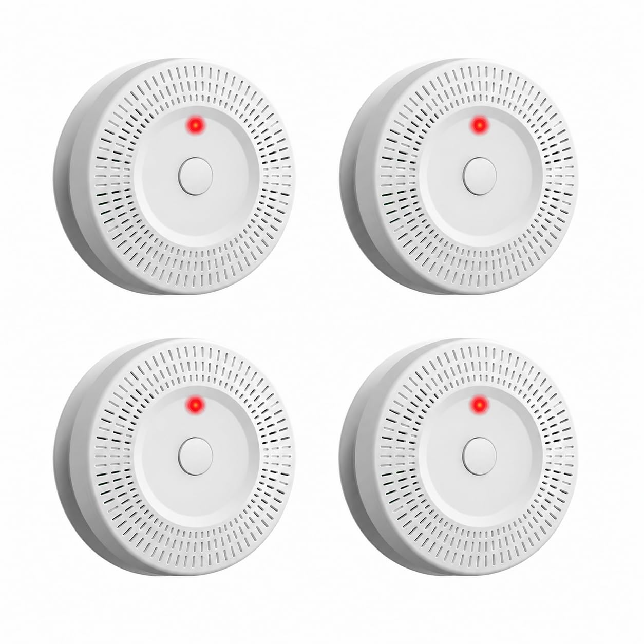 Tarden 4PCS Smoke and Carbon Monoxide Alarm for Home,Combination Dual Sensor Fire Alarm Carbon Monoxide Detector, 2 in 1 Protection,85DB,9V Replace Battery,Test/Silence Button — image 1