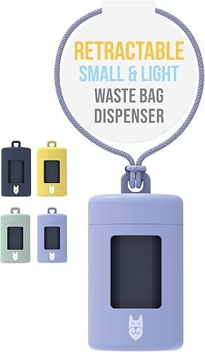 SVD.PET Dispensador de bolsas para excrementos de perro, dispensador de bolsas de basura retráctil, soporte ligero para bolsas de excrementos,