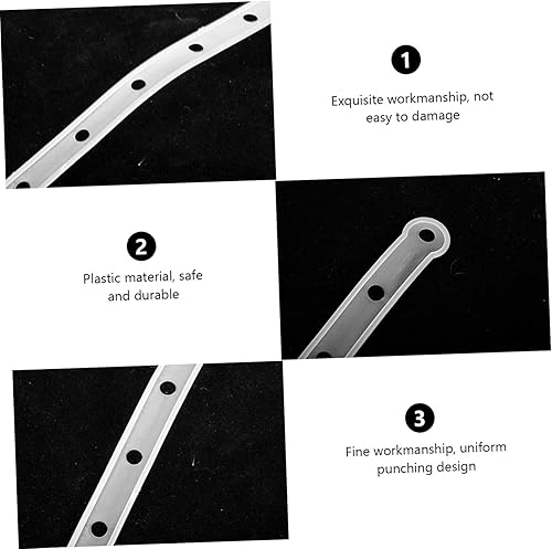 Miniatura 2 de HOMSFOU Tiras de conexión de colgador, tiras blancas para colgar en el armario, tiras de suspensión estable, perchas de plástico transparente,