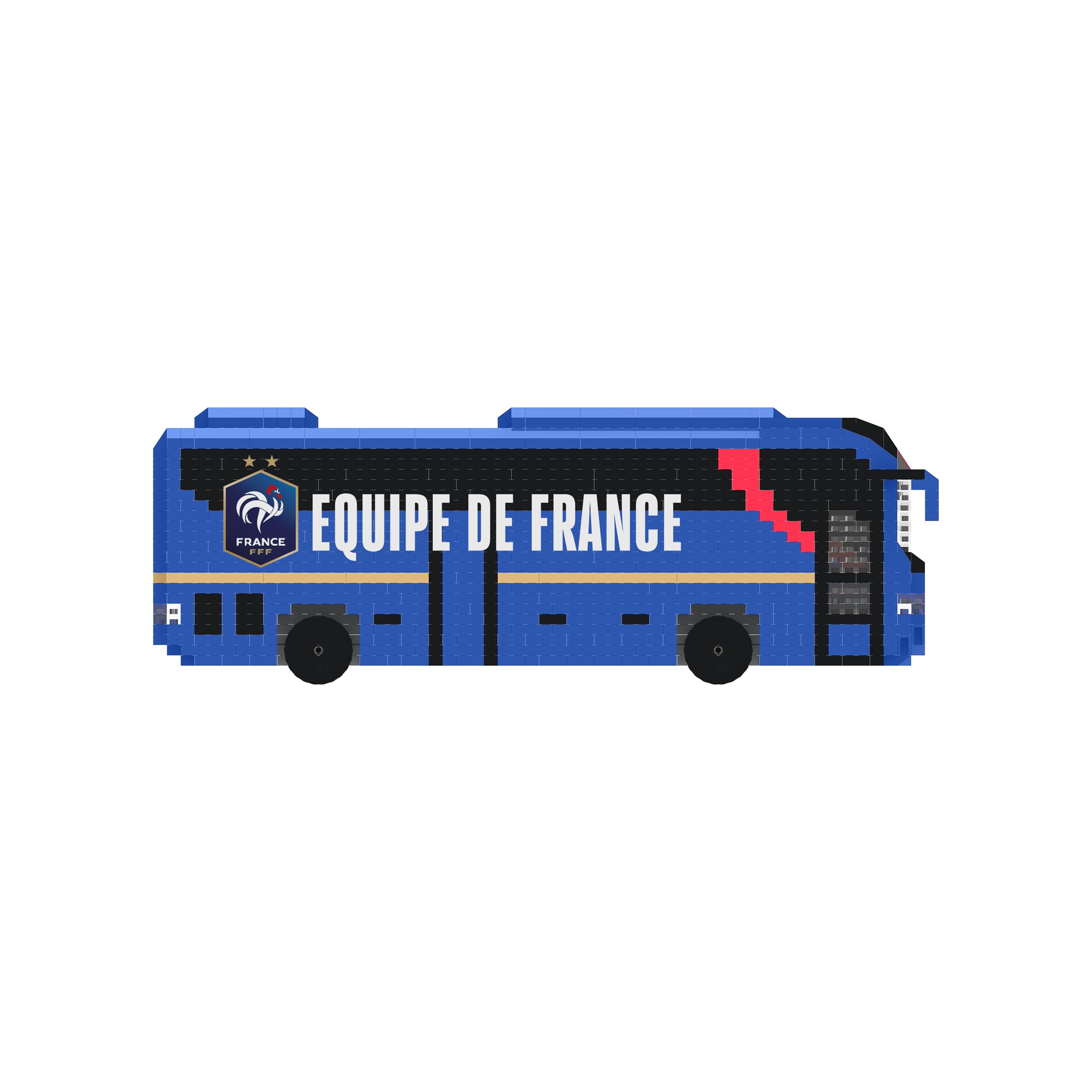 FOCO Oficjalny produkt na licencji France BRXLZ 3D Bricks zespołu piłkarskiego autobus zabawka konstrukcyjna model
