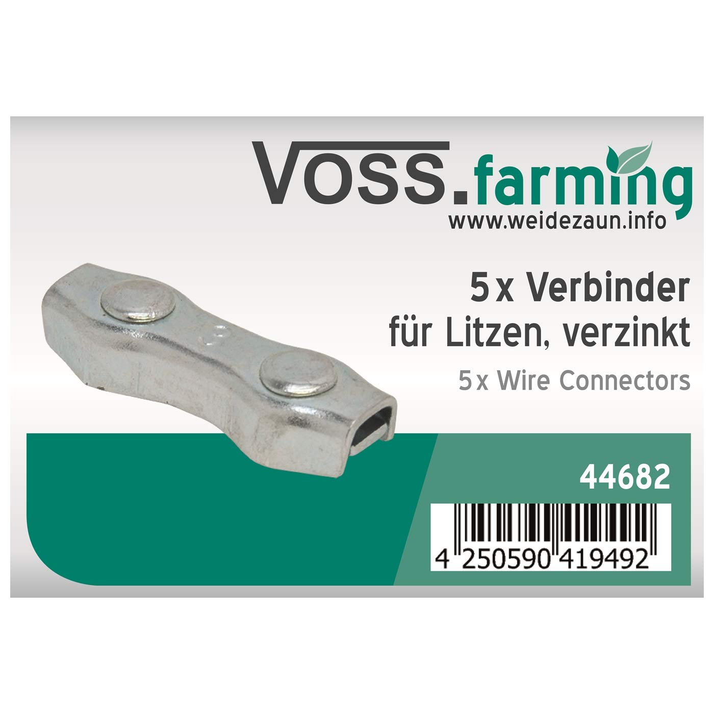 VOSS.farming Fil Clôture Électrique 400m Anti Sangliers - 2 Cuivre + 2 Inox Bleu Visible