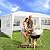 Party Tent 10'x20', MGHH Gazebo Canopy Outdoor Tents for Parties Pavilion with 4 Removable Sidewalls for Wedding, Camping, Events Shelter (White)
