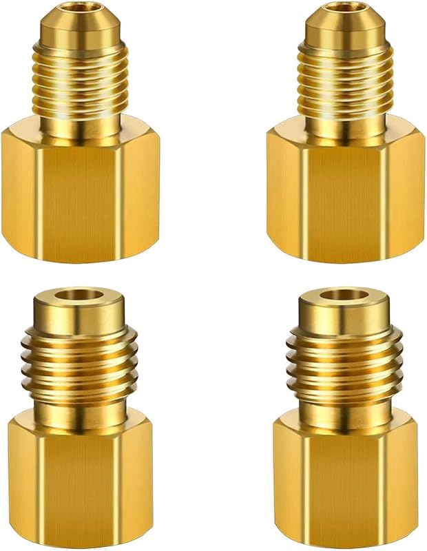 Adaptadores de latão para tanque de refrigerante R134A GAOLAOSY – Kit com 4 unidades