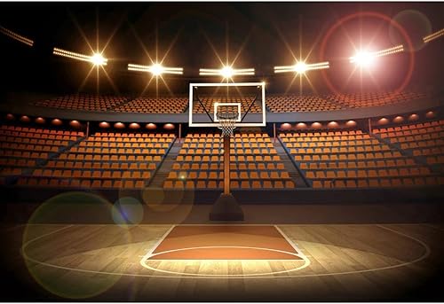 Miniatura 4 de OERJU Fondo de fotografía para cancha de baloncesto de 12 x 10 pies, para deportes, estadio, estadio, estadio, estadio, estadio, estadio, escenario,