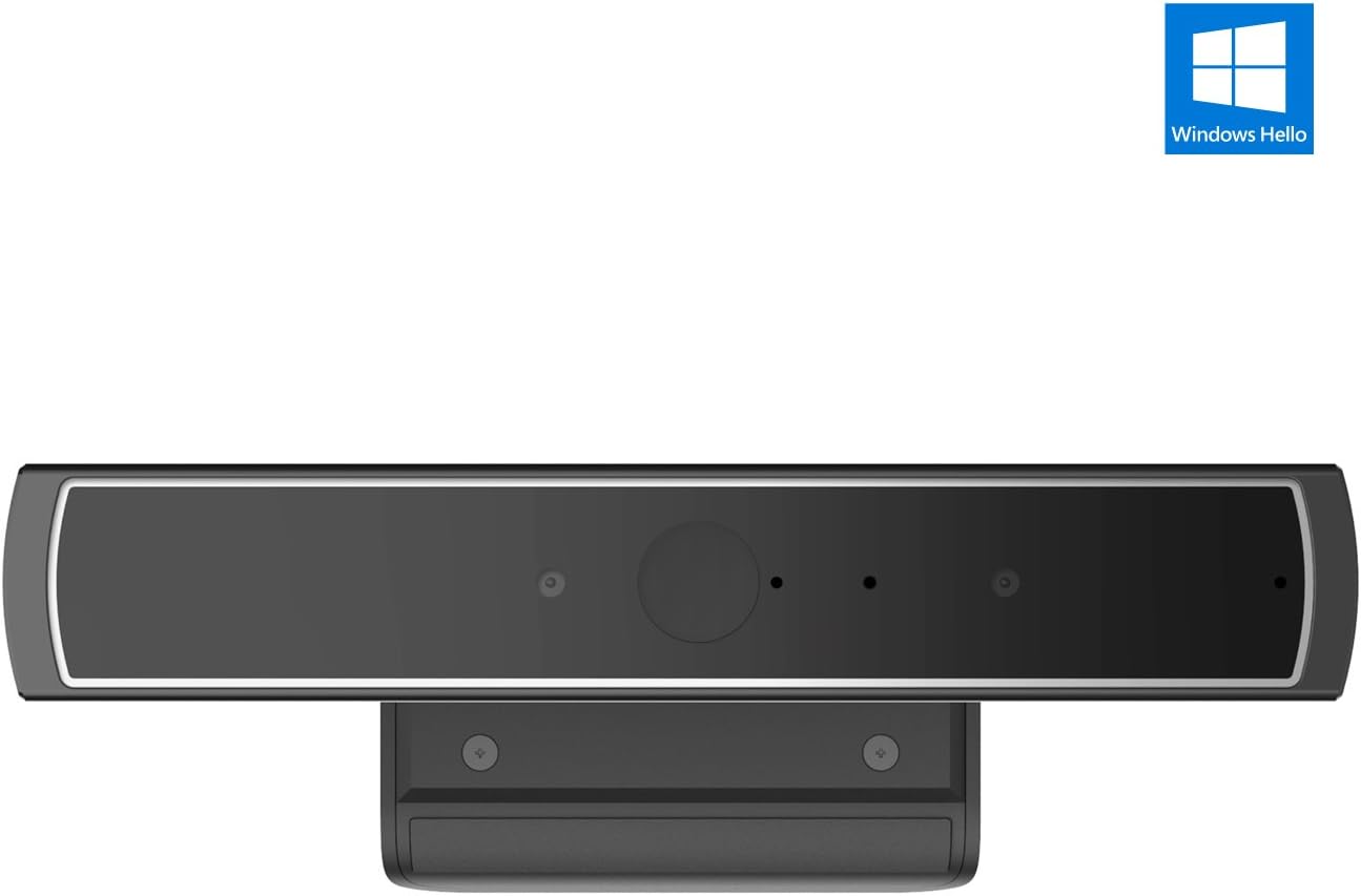 Windows Hello Camera, USB Camera Facial Recognition, IR Camera, HD Webcam with Dual Microphone for Streaming, Video Conference and Recording for Windows and Mac OS, Recognized by Microsoft Windows 10