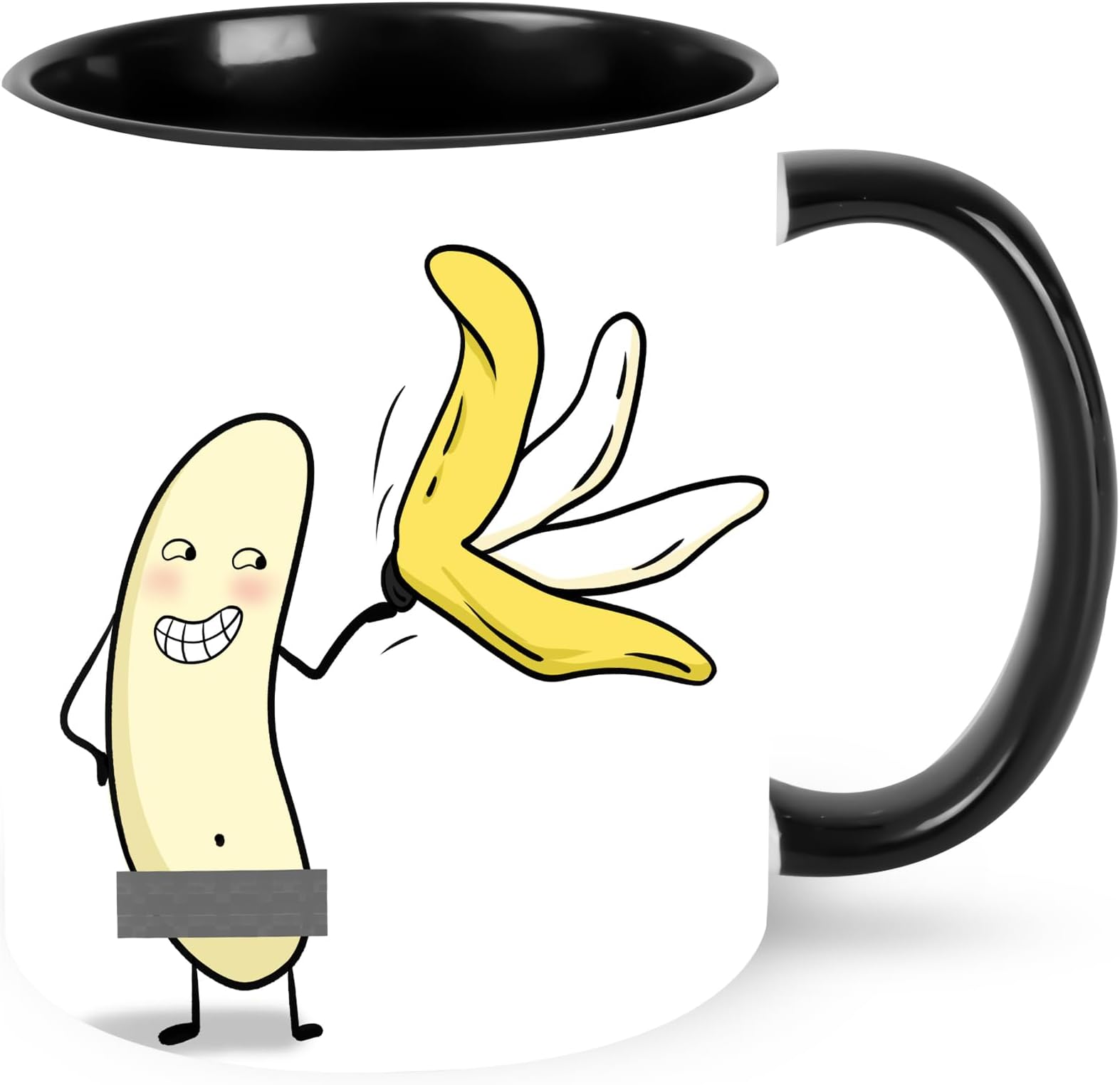 Banana Coffee Mug 11oz Ceramic Tea Cup Kitchen Decor Microwave Safe for Office and Home Novelty Christmas Gifts for Men Women