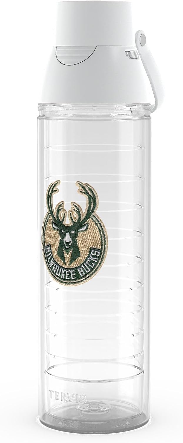 Tervis Venture® Lite Tritan 24OZ | NBA® Milwaukee Bucks - Primary Logo | Made in America, Leakproof, Double-Wall Vacuum Insulated, Keeps Drinks Cold