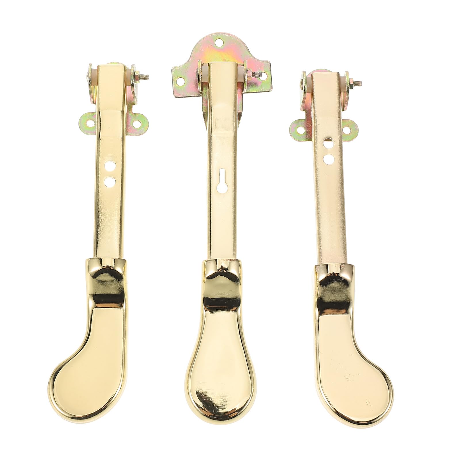 Pédale de Piano Droit Double Trou en Métal Doré, Lot de 3