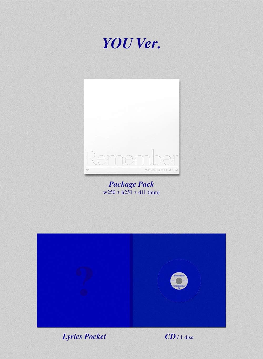 YG Winner - Remember (3rd Full Album) Album+Extra Photocards Set (You+US ver. Set)