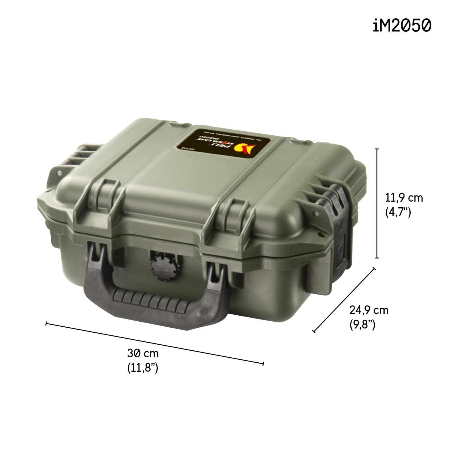 PELI Storm IM2050 petite valise de protection pour Matériel de valeur, IP67 étanche à l'eau et à la poussière, capacité d5L, fabriquée aux États-Unis, sans mousse, couleur: noire