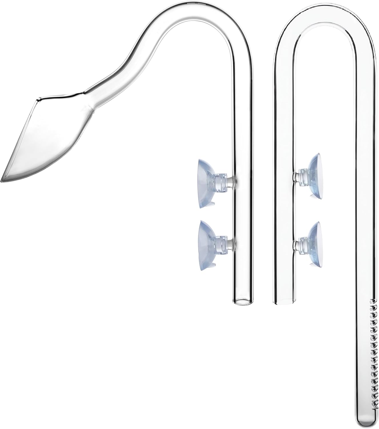 Glass Lily Pipe Inflow & Violet Outflow - Aquarium Planted Tank Aquascaping (13mm for 12/16mm (1/2'' ID) tubing)