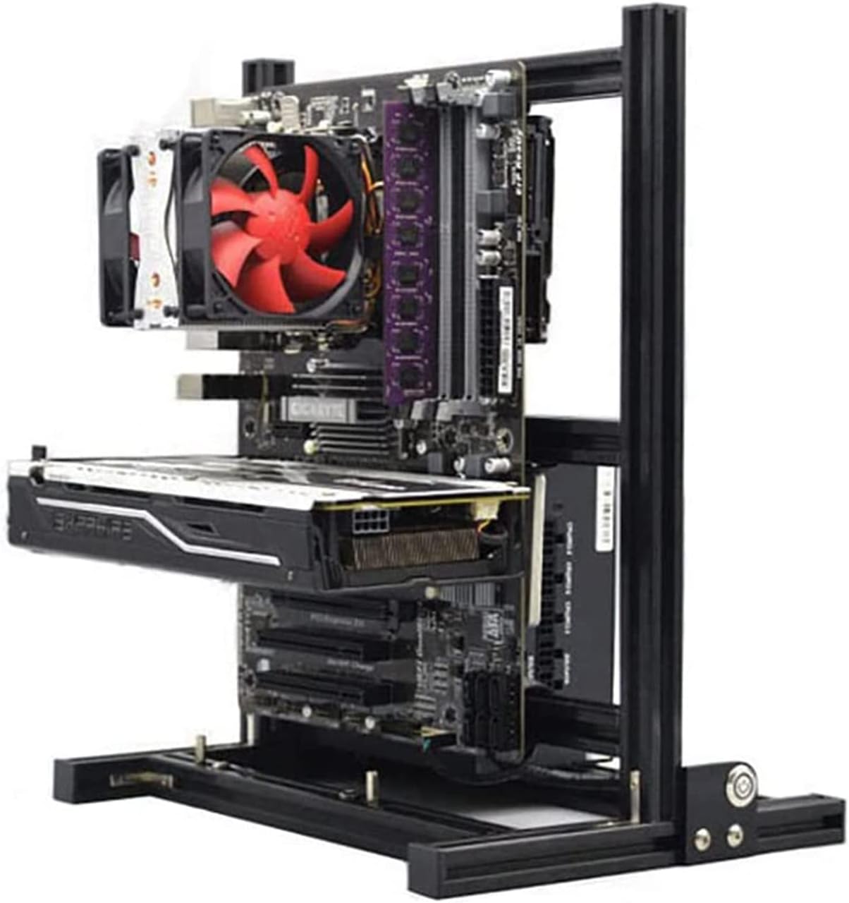 XQM ATX Motherboard Case Rack ATX/MATX/ITX Open Chassis Vertical