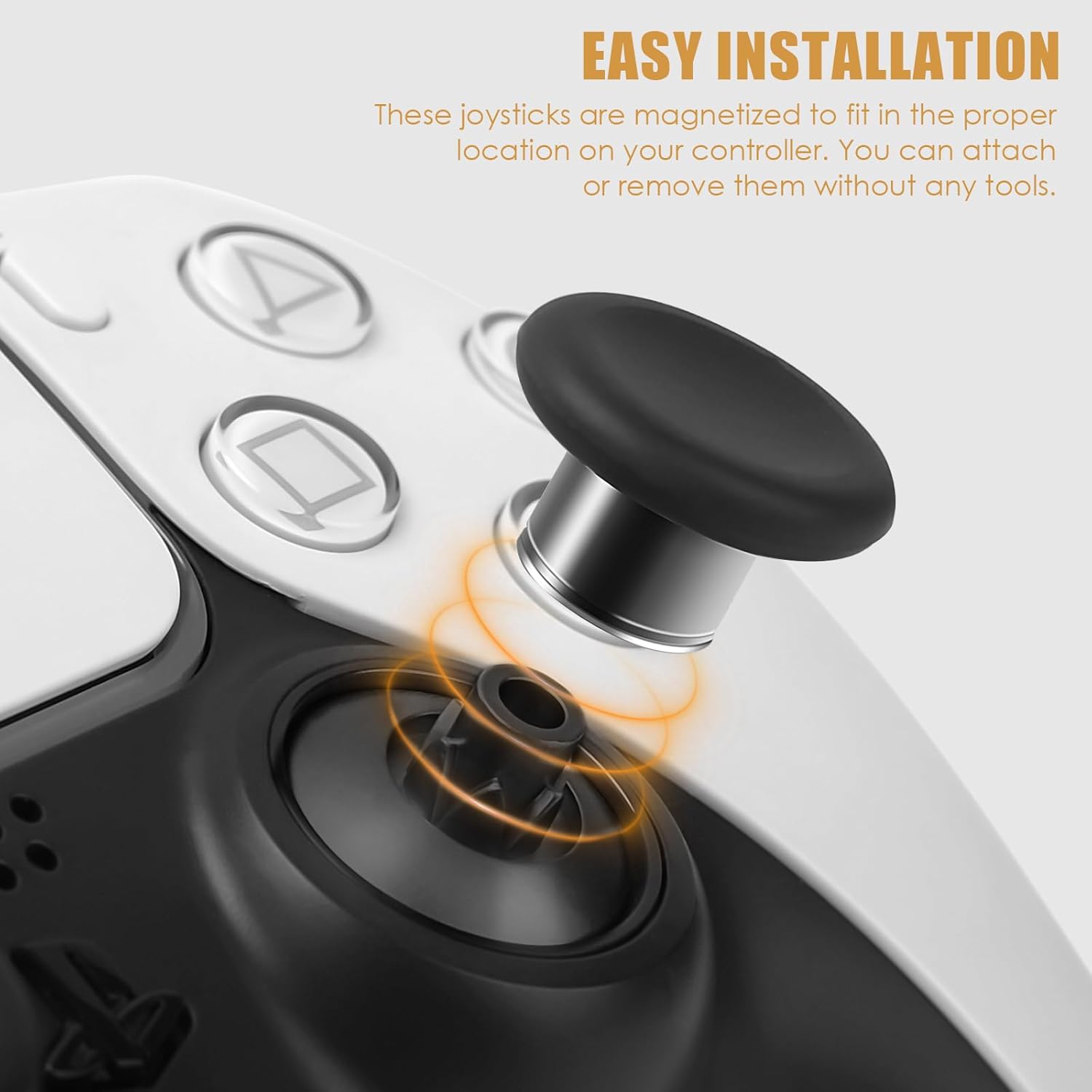 TOMSIN Magnetic Thumbstick DIY Set for Elite 2 Controller,8 in 1 Swap Joysticks Replacement Repair Mod Kit Fox Xbox Controller (Elite Series 2 Style)
