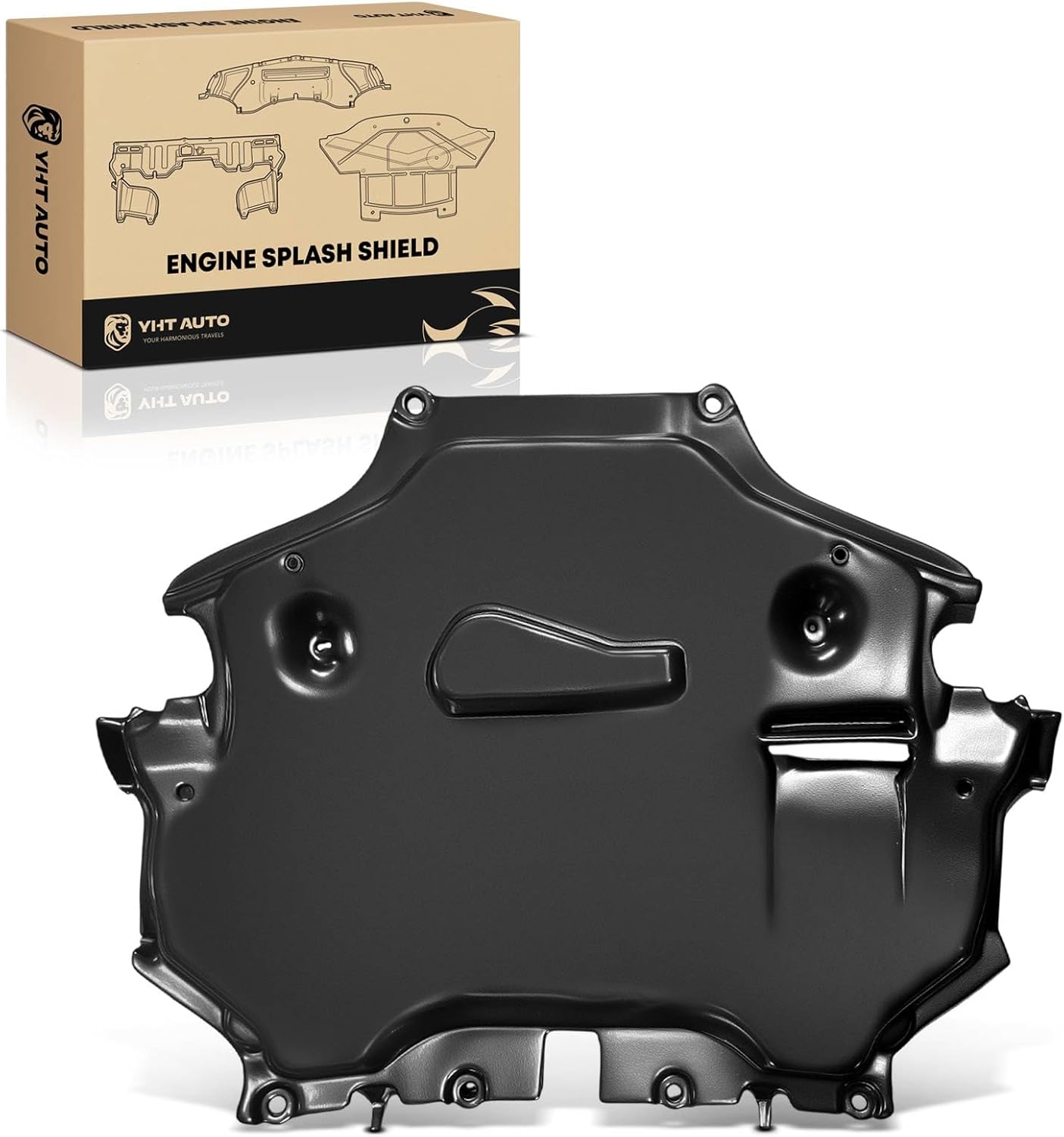 YHTAUTO Center Side Engine Splash Shield Compatible with Mercedes-Benz CLS63 AMG 2014, CLS63 AMG S 2014-2018, E63 AMG 2014-2015, E63 AMG S 2014-2016, Sedan, Splash Guard Engine Case Guards