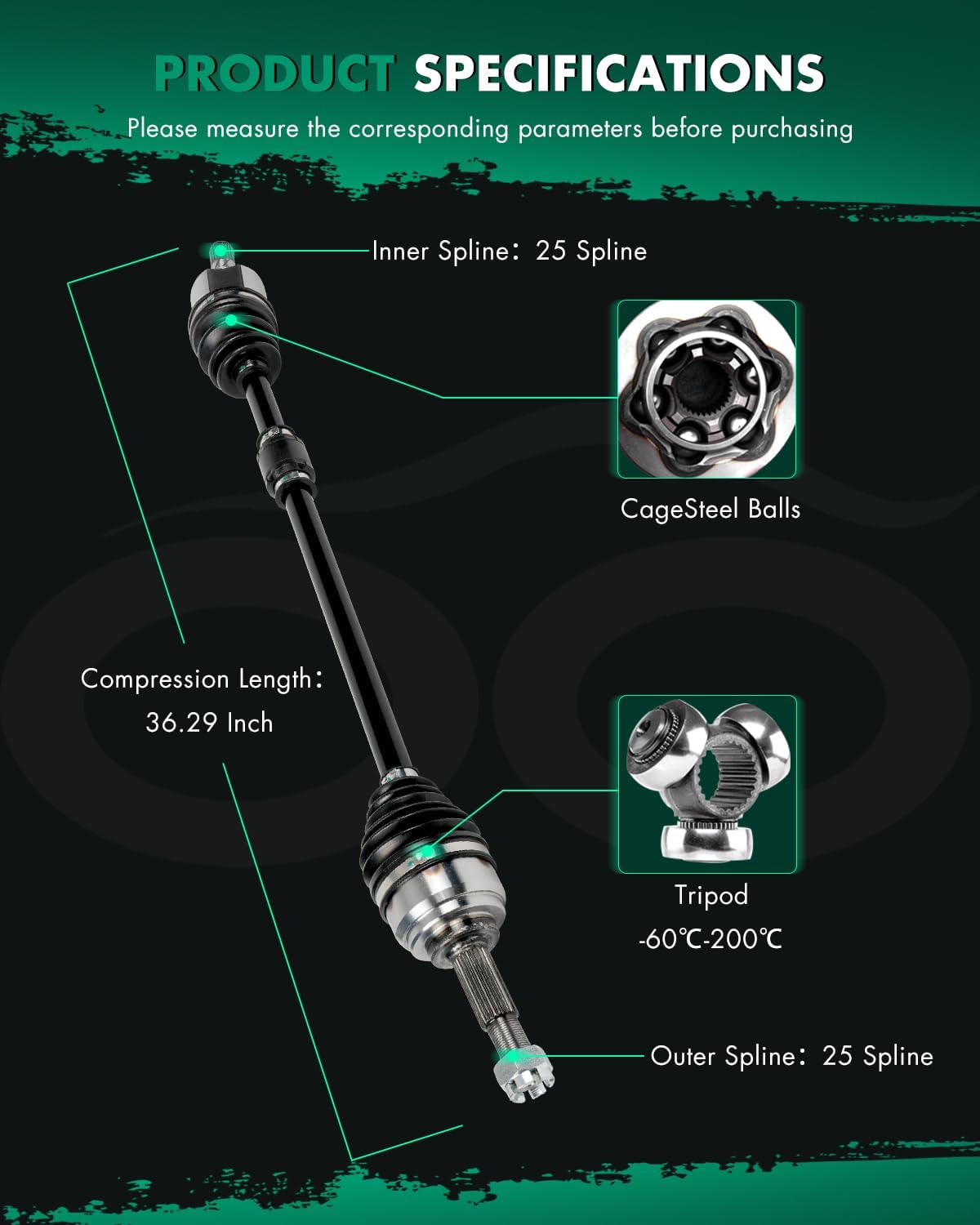 CV Axle Shaft Assembly Front Right Fit For Nissan Versa 1.6L 2012-2018,For Nissan Versa Note 1.6L 2014-2016