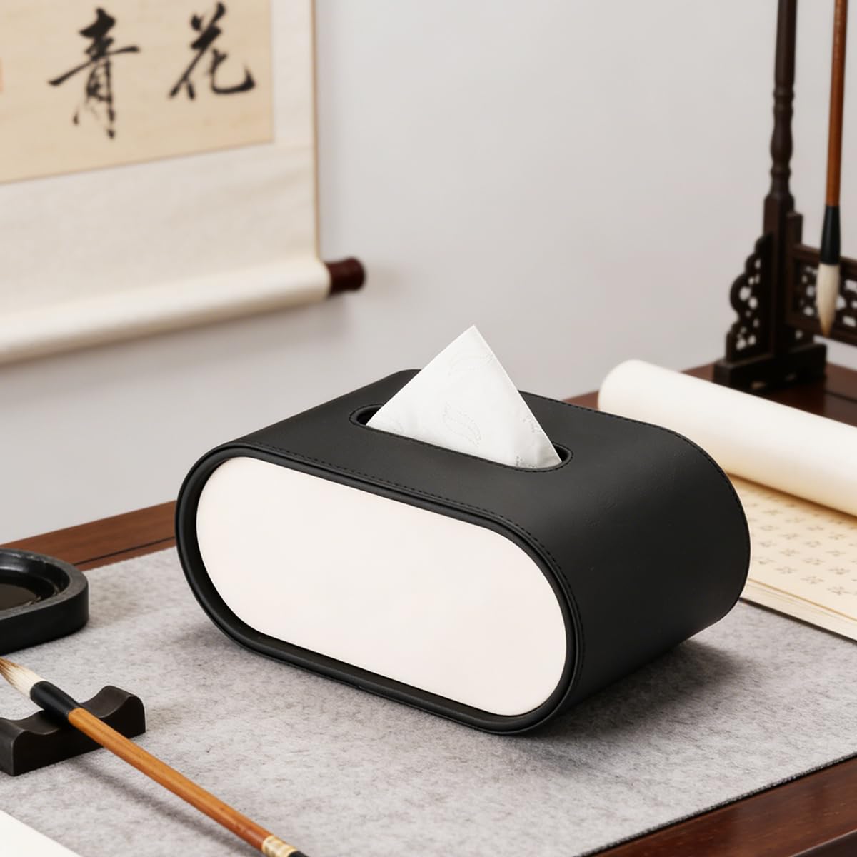 Amazon｜KINGFOM ティッシュケース ティッシュボックス 本革調 レザー