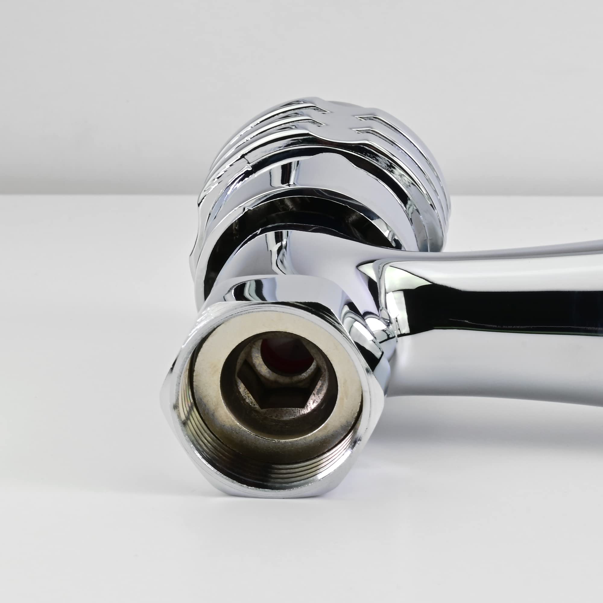 Mprofi MT® Grifo de Cocina de Pared Cromado | Mezclador Monomando para Fregadero y Lavabo | Grifería con Alcachofa Extraíble | Cuerpo de Latón para Sistemas de Agua a Presión