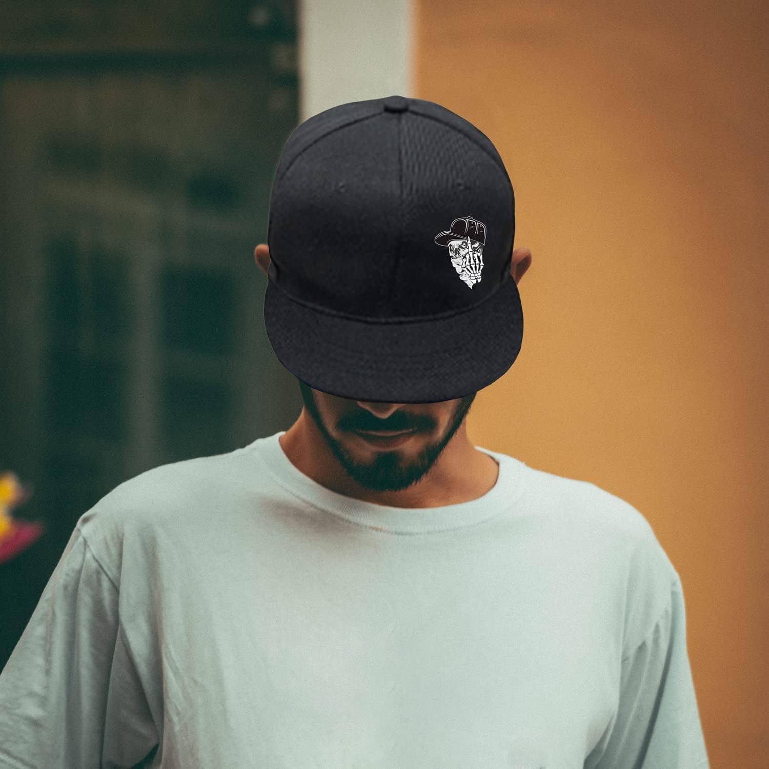 Skull Skateboards Hat Flat Bill Hats for Men Snap Backpack Mens Hats and Caps Cool Snapback Baseball Cap for Boys Hip Hop - Image 4