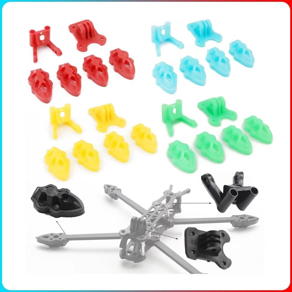 3D Printed TPU Parts For Camera Mount Motor Mounting Base For FPV Mark4 HD 5/6/7/8/9inch Drone Frame(Yellow)