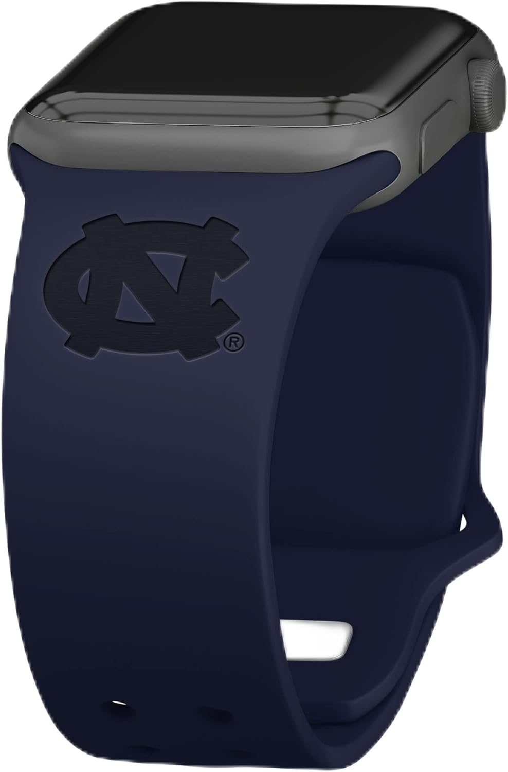 Affinity Bands North Carolina Tar Heels Engraved Silicone Sport Band Compatible with Apple Watch (42/44/45/49mm (46mm Series 11) Navy)