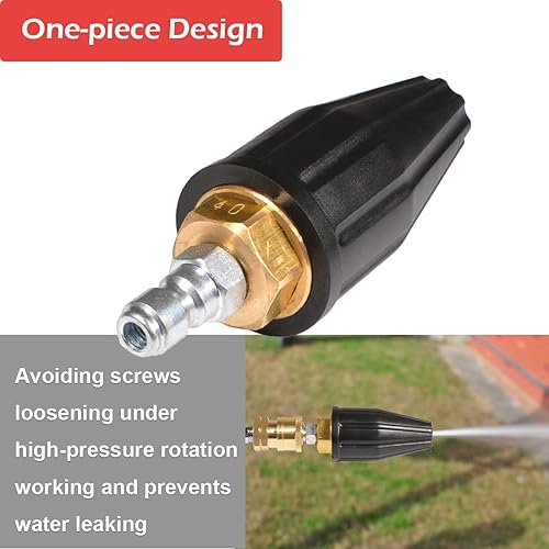 Miniatura 4 de YAMATIC Pistola de lavado a presión de 4000 PSI con varilla de extensión y puntas y manguera resistente a las torceduras de 25 pies y boquilla turbo