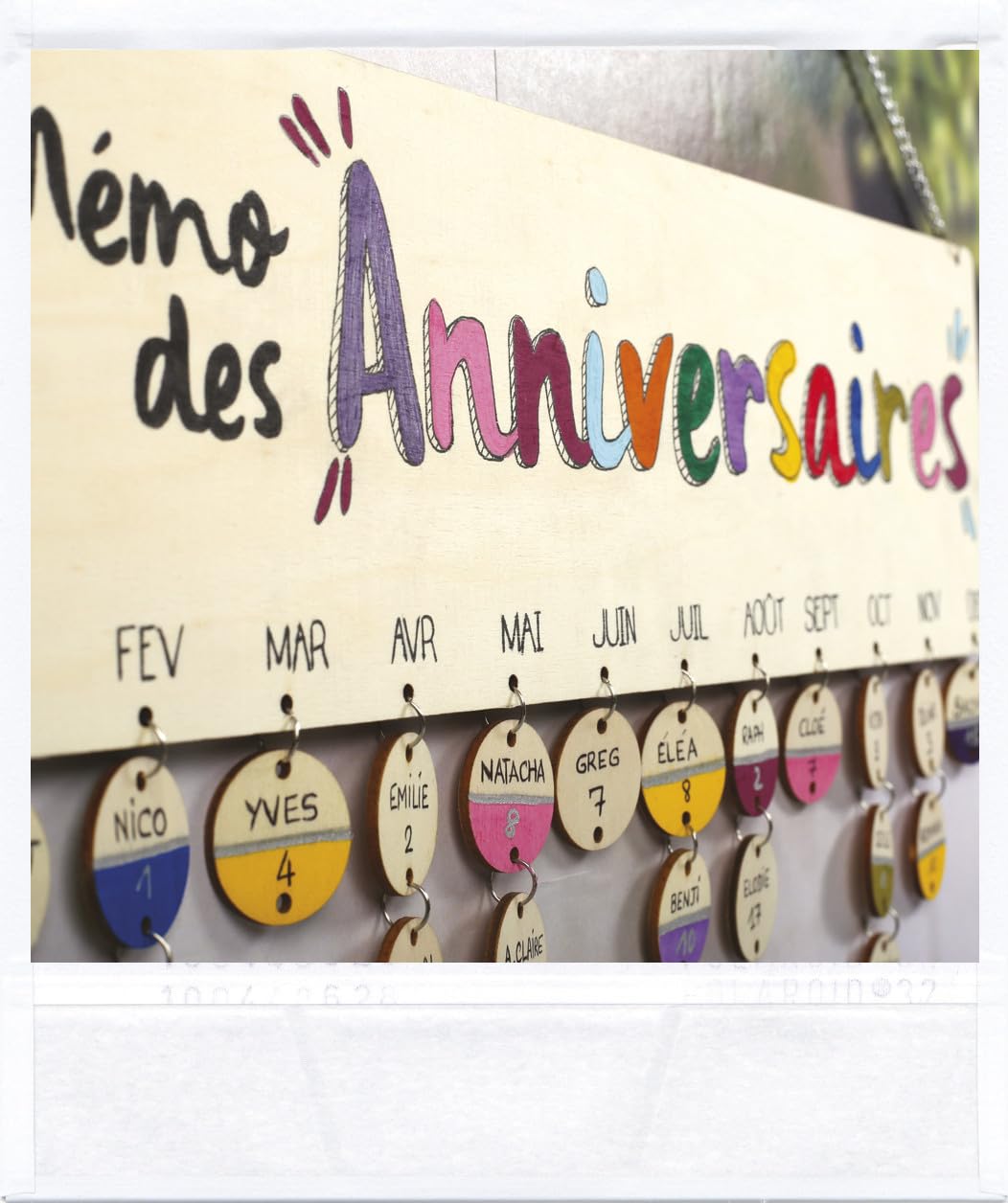Graine Créative Calendrier des Anniversaires en Bois