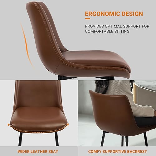 Miniatura 4 de Taburetes de bar de altura de mostrador, taburetes de bar tapizados de piel sintética con respaldo certificado FSC con respaldo, base de metal,