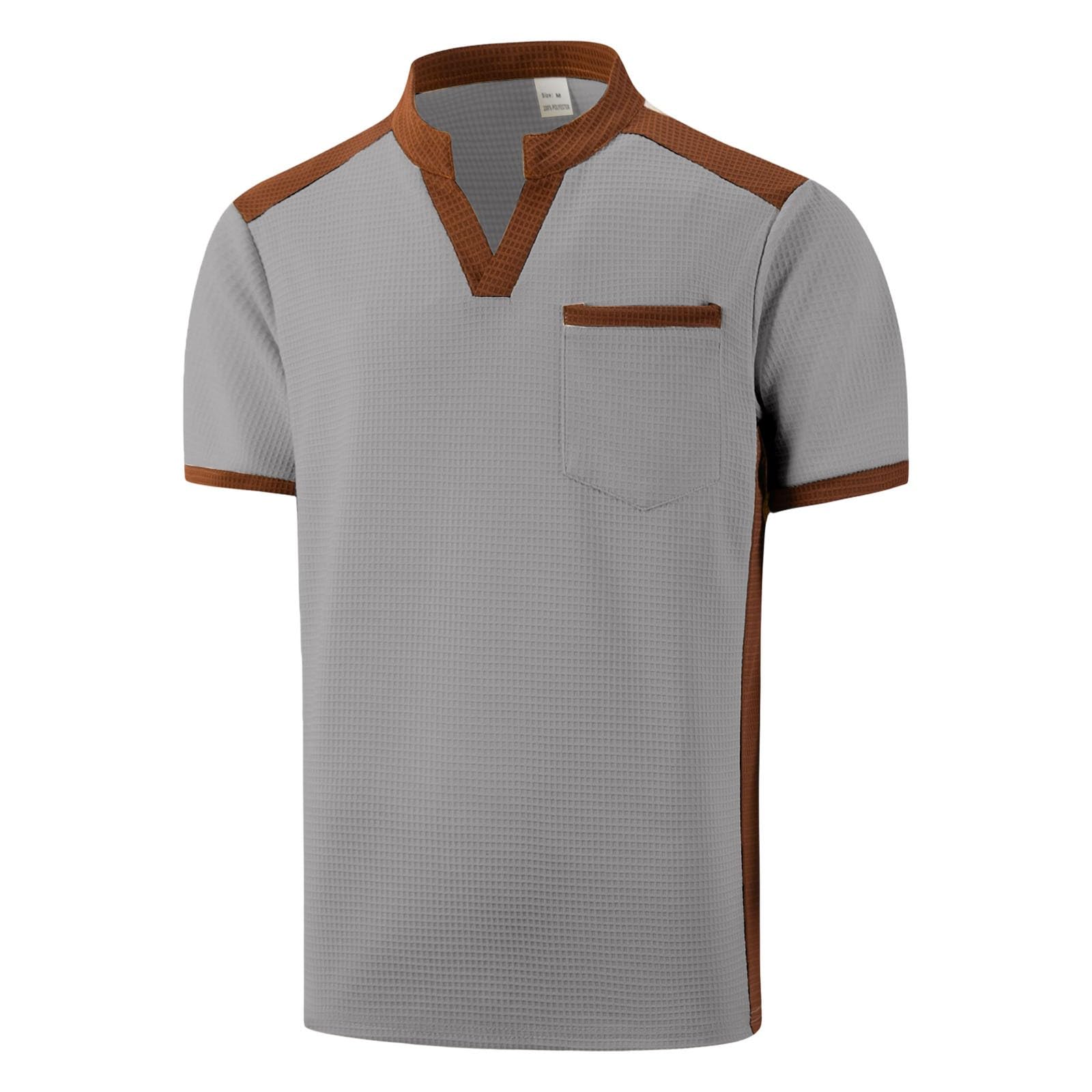 Maglietta Sportiva Uomo T-Shirt Vintage Casual Arrival con Grande Quadri e Scollo a V Traspirante per Stile Moderno