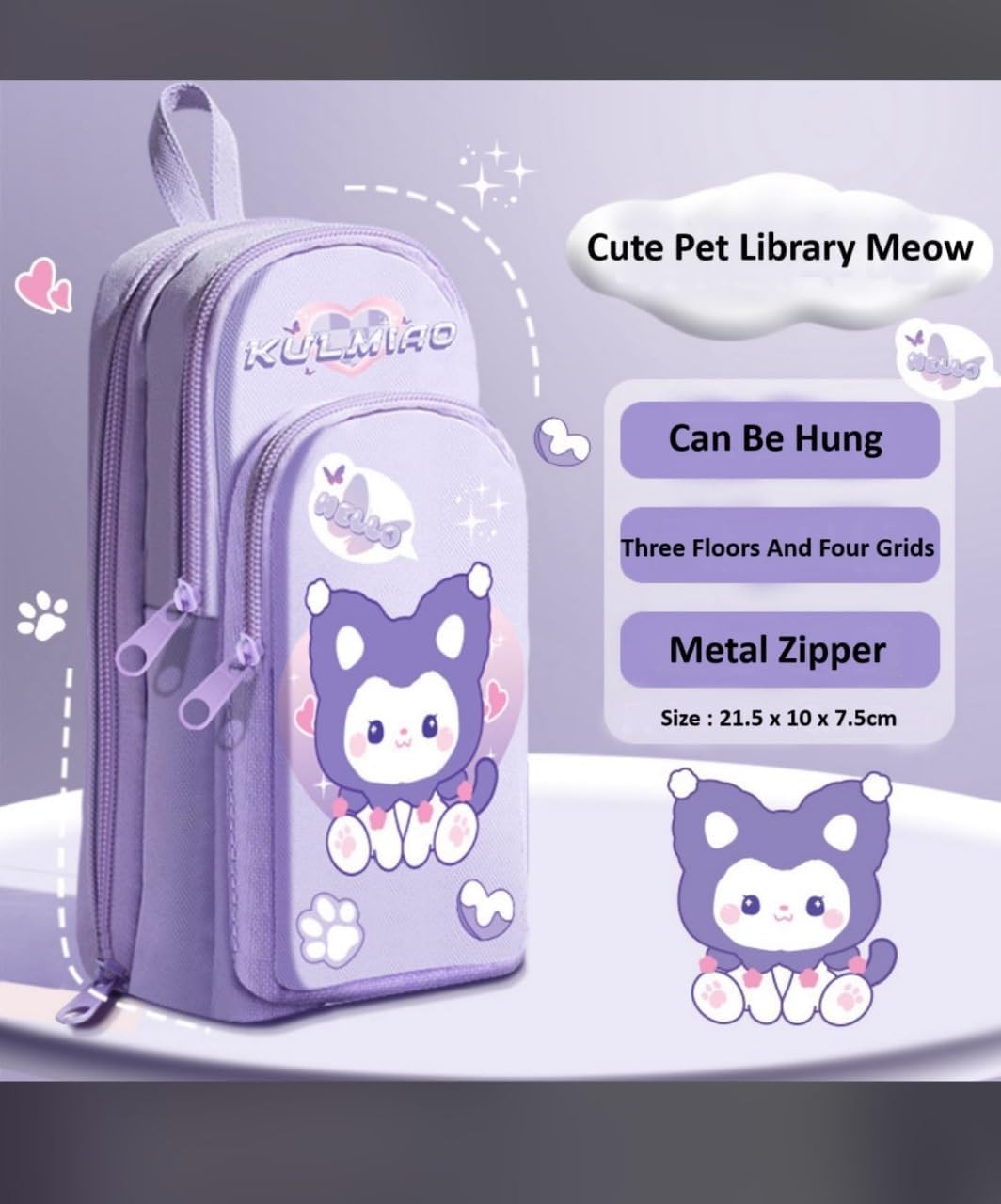 Kiddie Galaxia All School Bag - Astuccio per matite e matite, misura grande, Astuccio con panda verde, S, Astuccio per matite