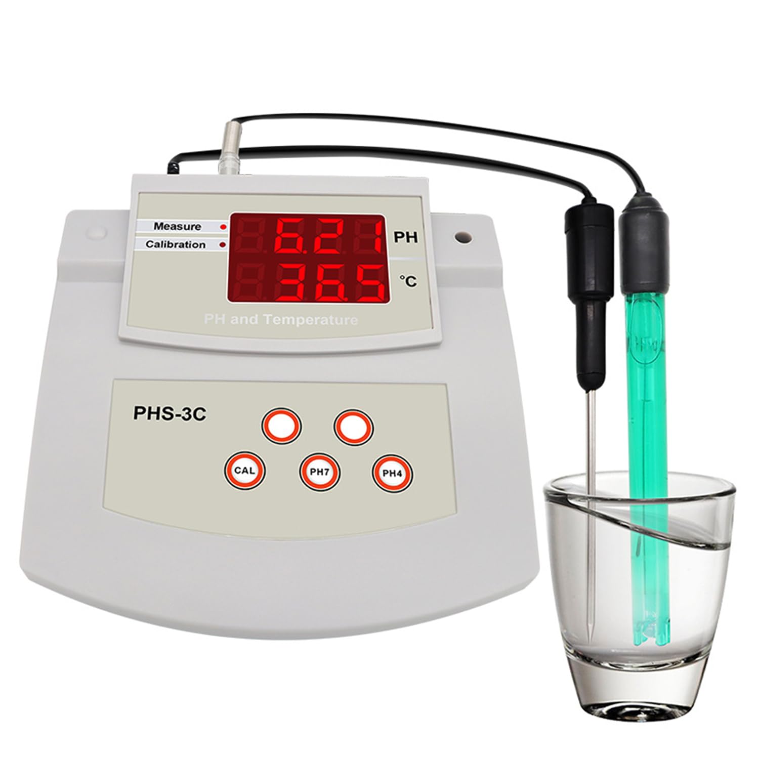 MiBoce Benchtop Lab PH Meter, Digital PH Tester, PH/Temp 2 Electrodes, Automatic Calibration, ±0.01 PH Accuracy, for Aquarium, Laboratory, Swimming Pool