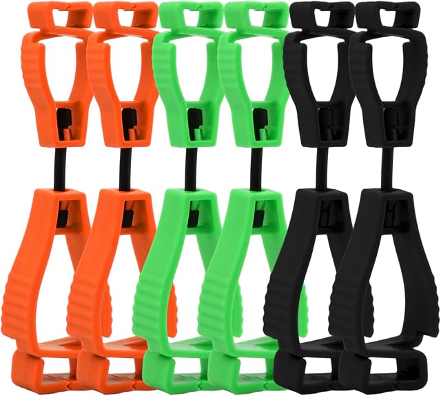 4Pcs Gants de travail clips, non-dérapant Sécurité Clip garde travail Gants pour la construction de jardin de travailleur