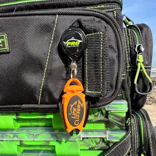 Image of LINE CUTTERZ Patented Dual Hybrid Ceramic Cutter + Stainless Steel Micro Scissors Fishing Line Cutter - Orange