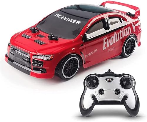 HEBXMF Mini auto de control remoto de 7.3in, auto RC de deriva rápida para niños 4WD de alta velocidad todoterreno RC Vehículo de carreras Hobby,