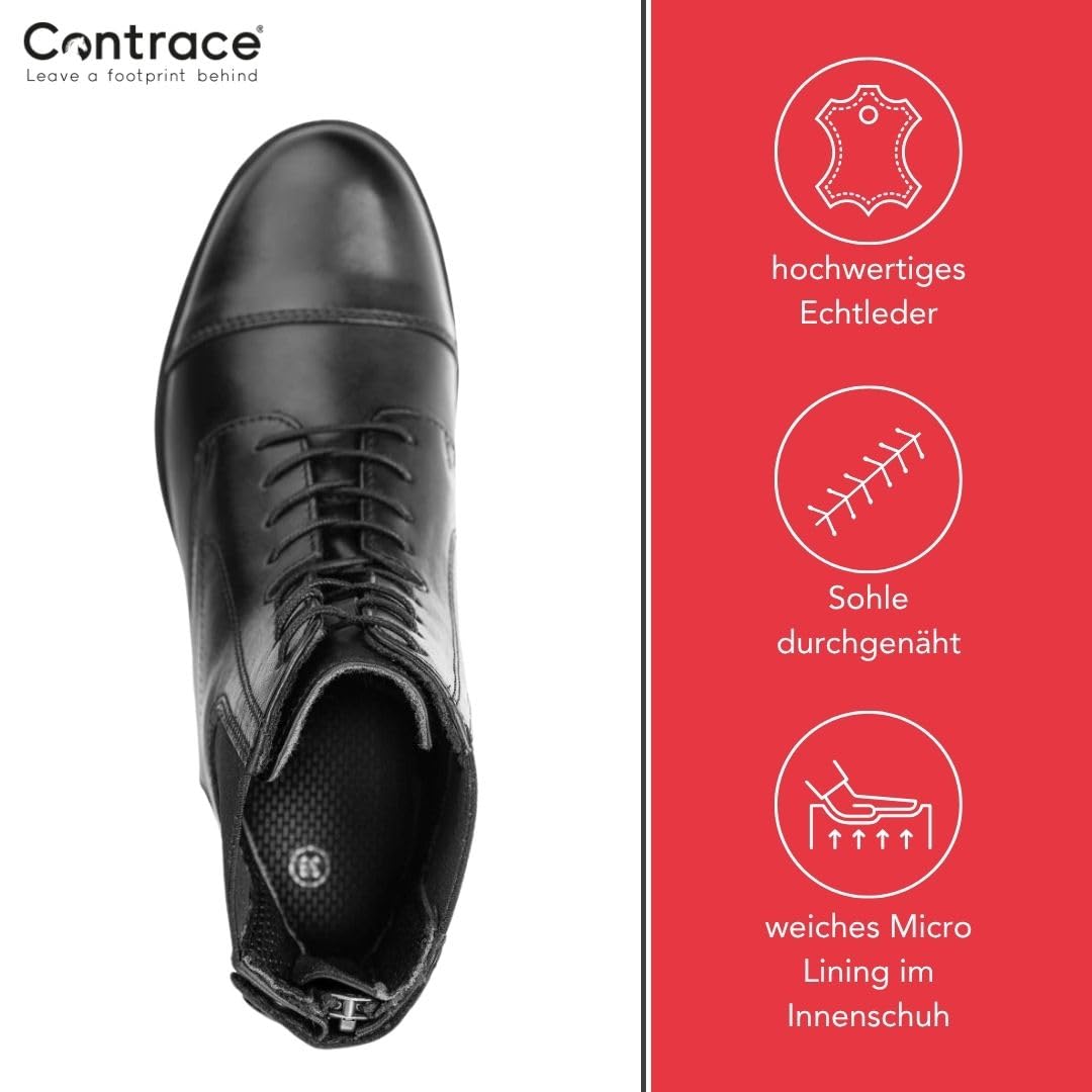 Reitstiefeletten BZ Lace Leather – Schwarz – Gr. 29-46