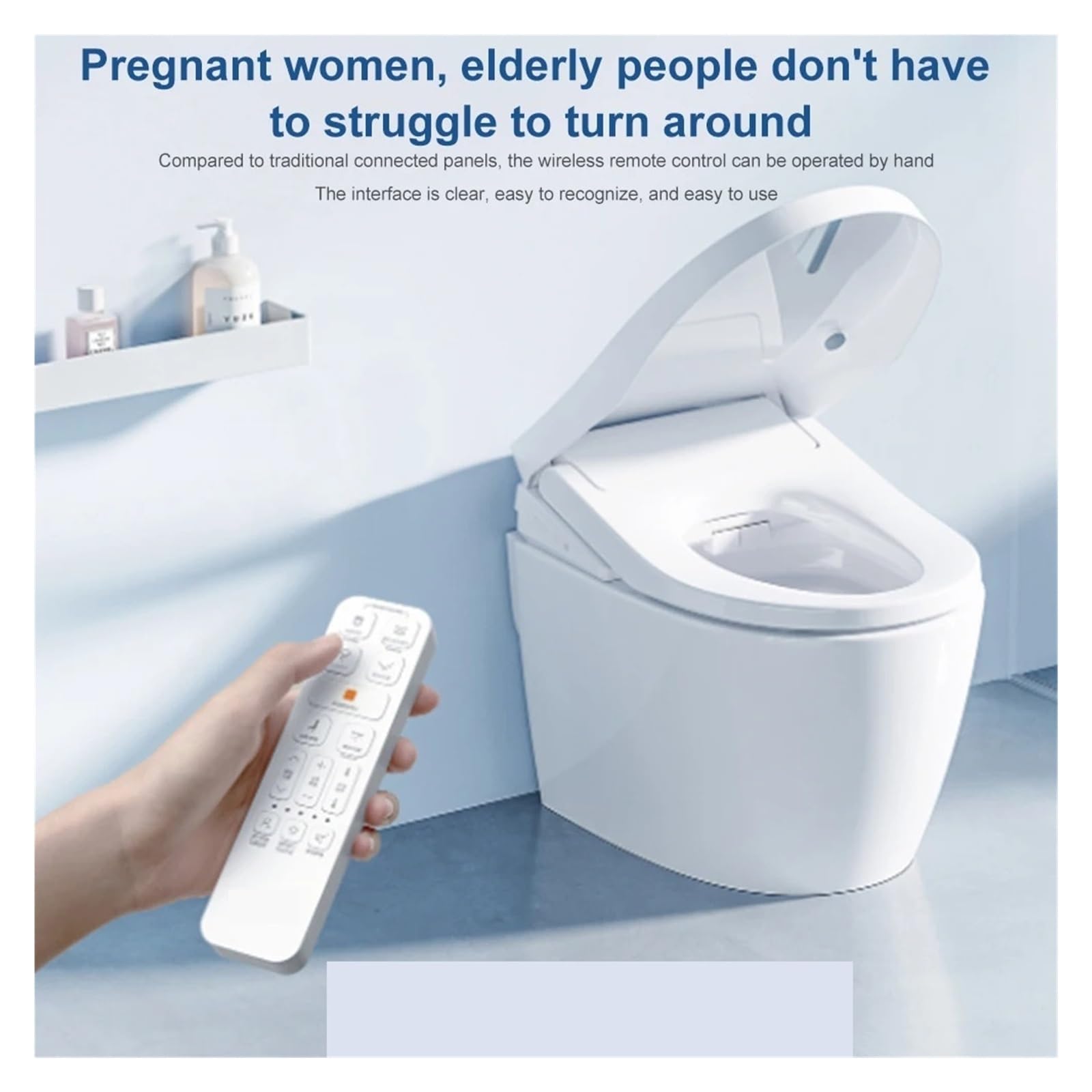 Coperchio Del Sedile WC Intelligente, Copertura Elettrica Impermeabile, Telecomando For Bidet Riscaldato Antibatterico Robusto E Confortevole