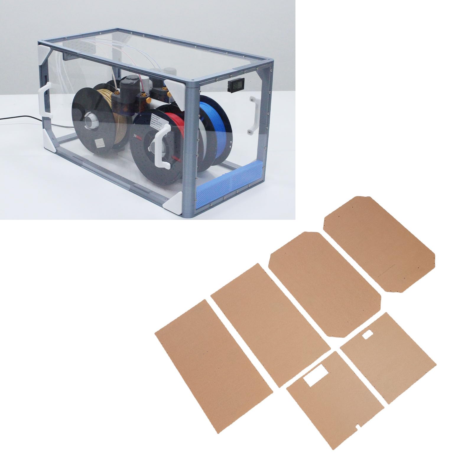 Eujgoov Carcasa Acrílica para Impresora 3D Compatible con PLA, ABS, PETG, PVA, EPA, Resistente Al Polvo y Al secado.