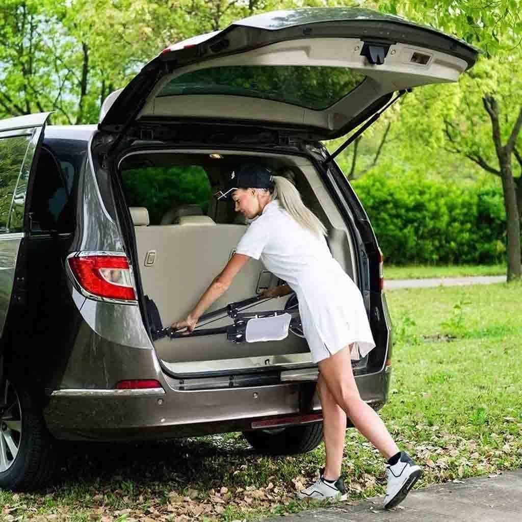 Golf Push Cart Golf Cart 2 Wheel Trolley Swivel Folding Pull Push Golf Cart New Golf Push Carts Easy to Open and Close for Outdoor Travel Home Sport Exercising