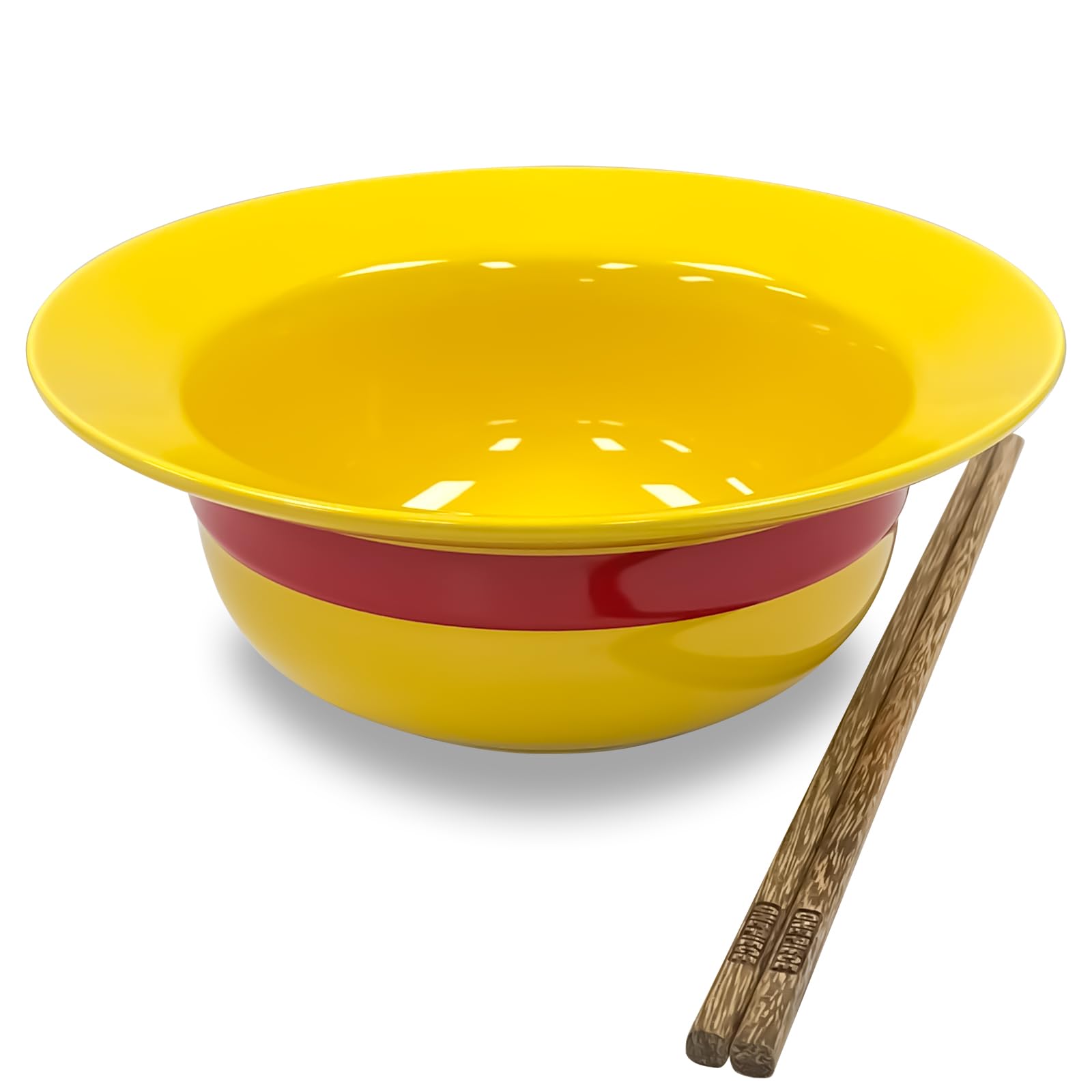 YDSTNiu One Luffy - Juego de cuencos de sombrero de paja, cuenco de anime, cuenco de sombrero de paja Luffyy, cuenco de cerámica con palillos, regalo de mercancía para fanáticos del anime